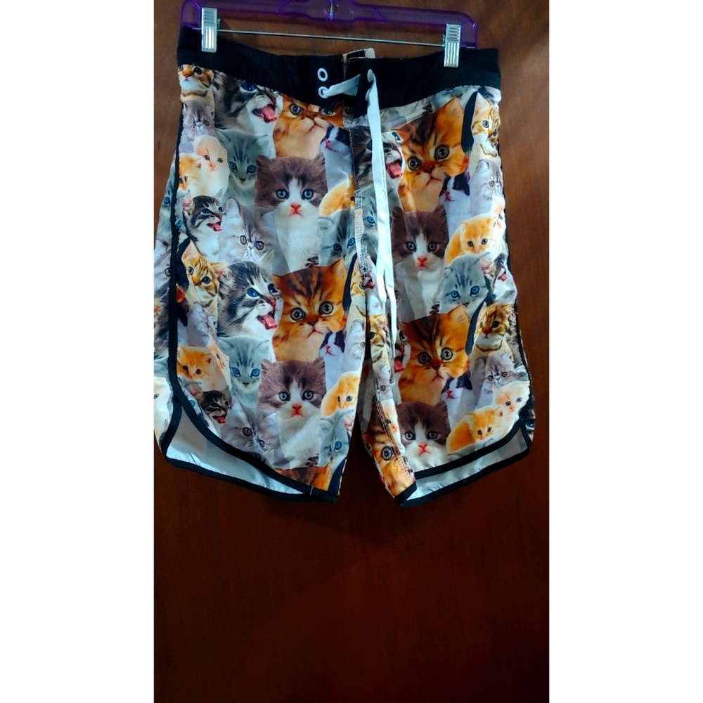 Cat Swim Trunks